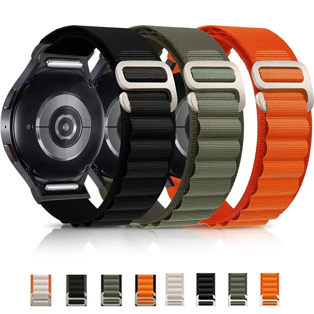 

Alpine Loop For Samsung Galaxy Watch 7/5 pro/4 44mm 40mm 45mm band no-gap nylon bracelet Galaxy watch 6 Classic 47mm Sport Strap
