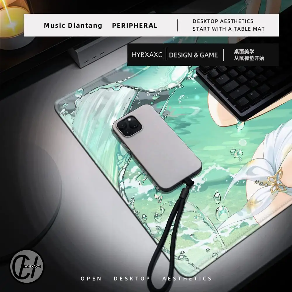 Zenless zona zero evelyn chevalier 900x400mm xxl grande mousepad teclado mouse pad computador portátil anime teclado de escritório deskmat