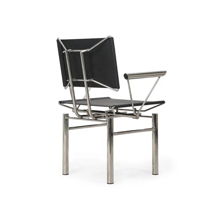 2024 Modern New Stainless Steel Saddle Chair Leisure Style Living Room Dining Room Furniture