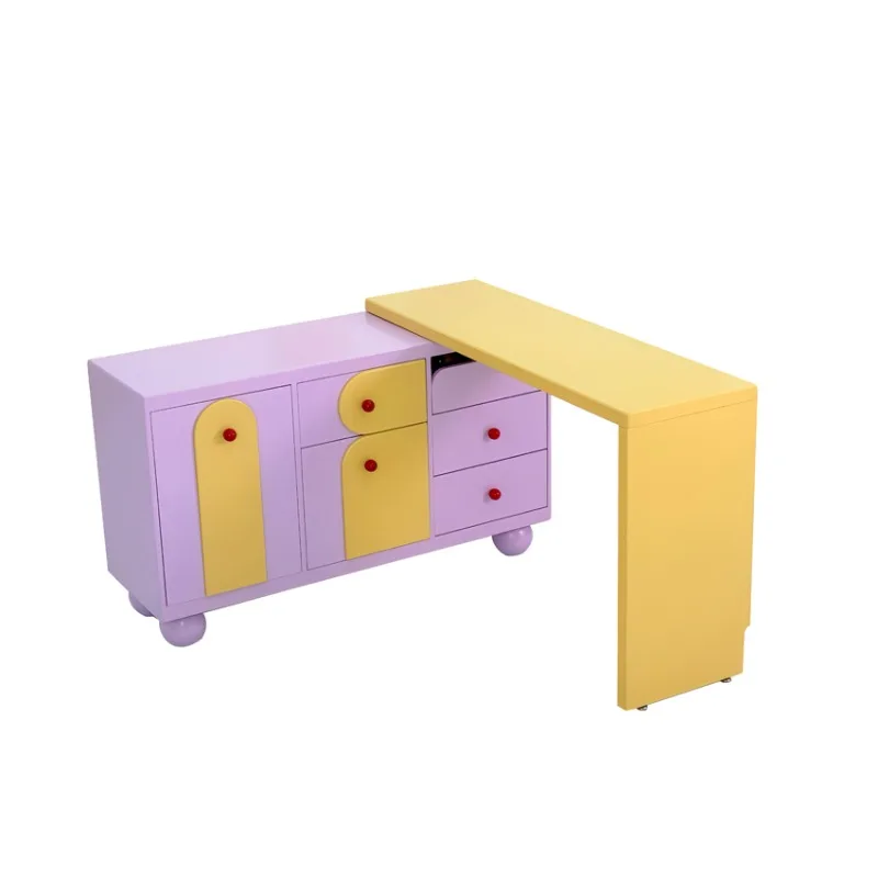 

Dresser Bucket Cabinet Cream Wind Dopamine Master Bedroom Solid Wood Makeup Table Bedside Storage Integrated Cabinet