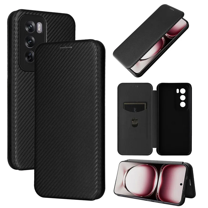 

For OPPO Reno 12 Pro 5G Global Cover Luxury Carbon Fiber Anti-fall Skin Magnetic Adsorption Case For OPPO Reno 12 Pro Phone Bags