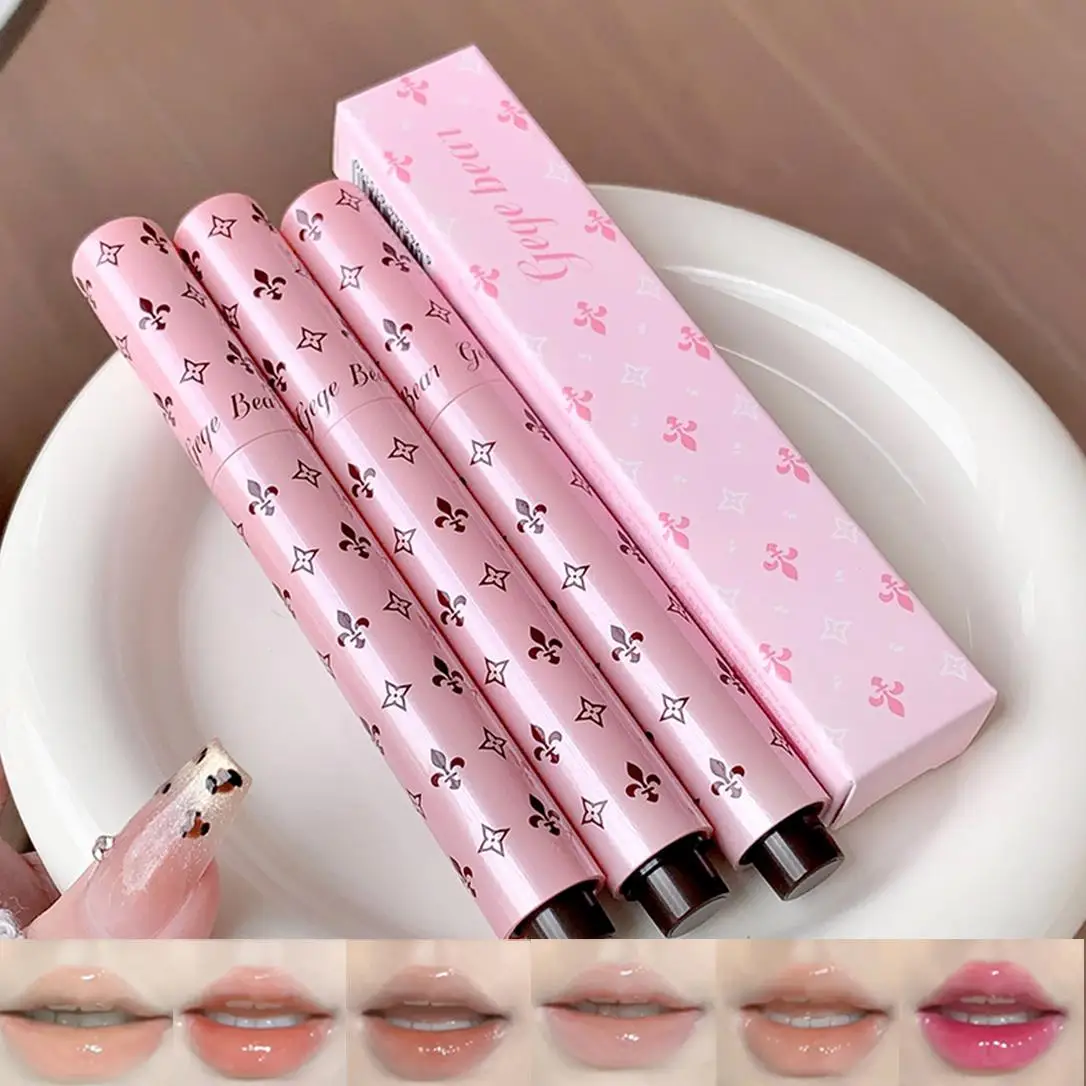 Gege Bear Solid Lip Gloss Moisturizing Water Light Mirror Colored Lip Balm Long-lasting Lipstick