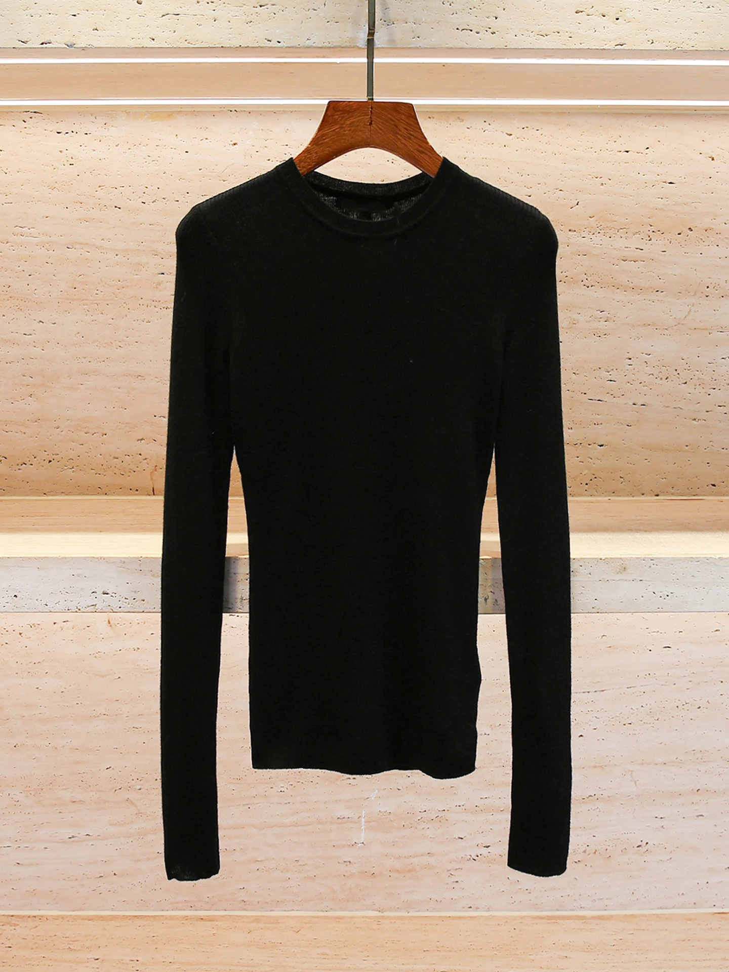 Slimming Effectiven Simple Sle Versatile Fit Knitted Top T-irt Women's Premium Faion Autumn New Arrival M Home South...