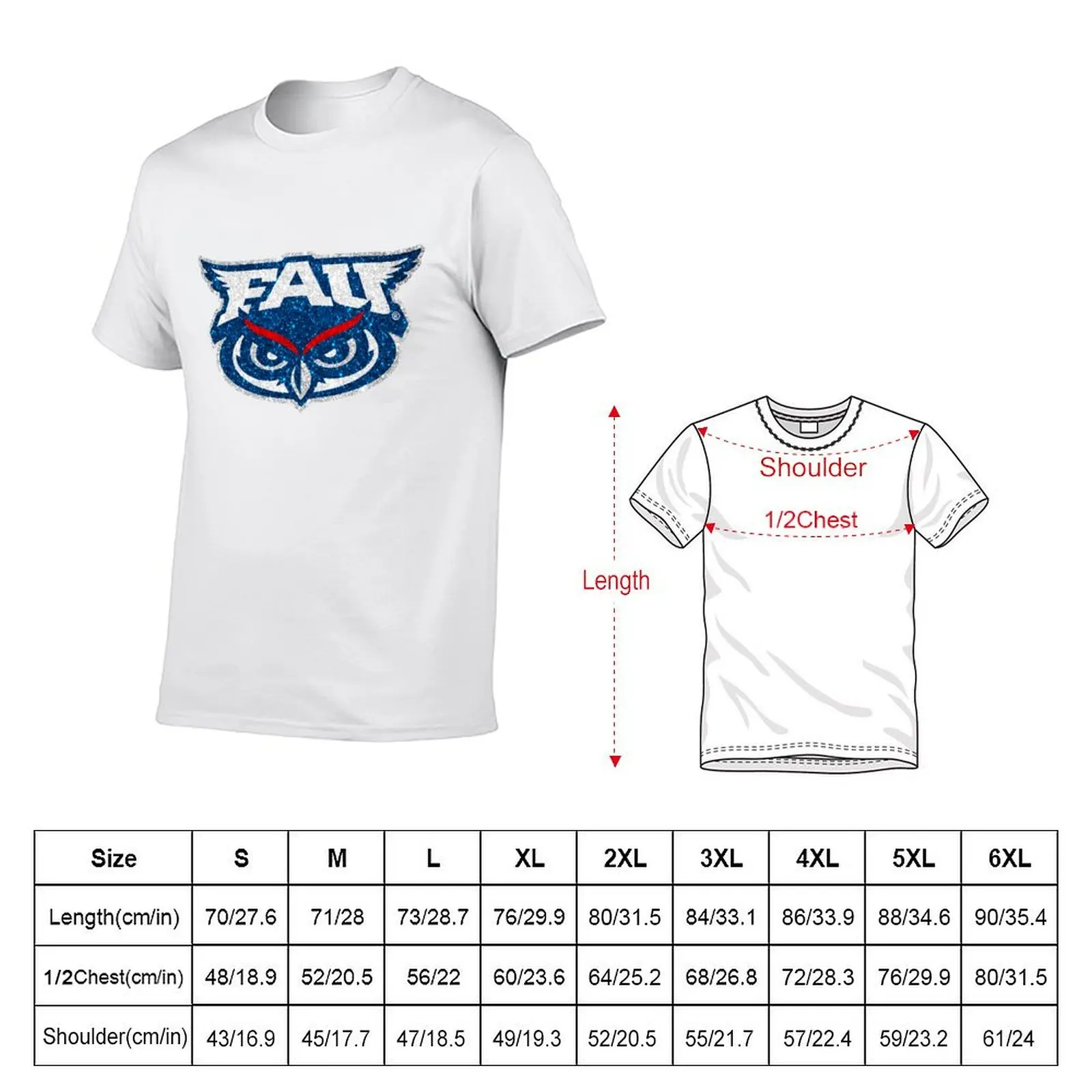 fau glitter logo T-Shirt Fashion Pattern Printed Tee Shirt