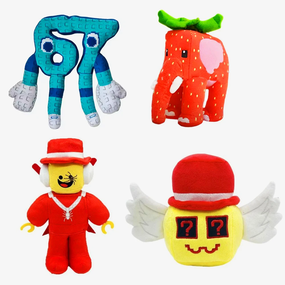 New Steal A Brainrot Game 67 Plushies Strawberry Elephant Plush Toy Anime Peripherals Toy Halloween Christmas Gifts For Kid Gift