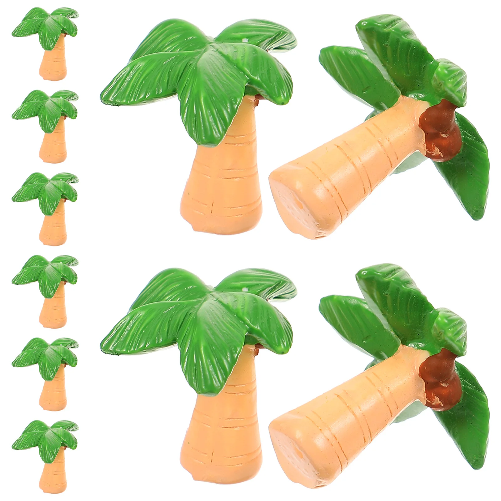 10 قطعة شجرة جوز الهند الصغيرة لطاولة الرمل ديكور ذاتي الصنع ، حرف المناظر الطبيعية الصغيرة ، نموذج شجرة اصطناعية ، شجرة جوز الهند المحاكاة ، المشهد