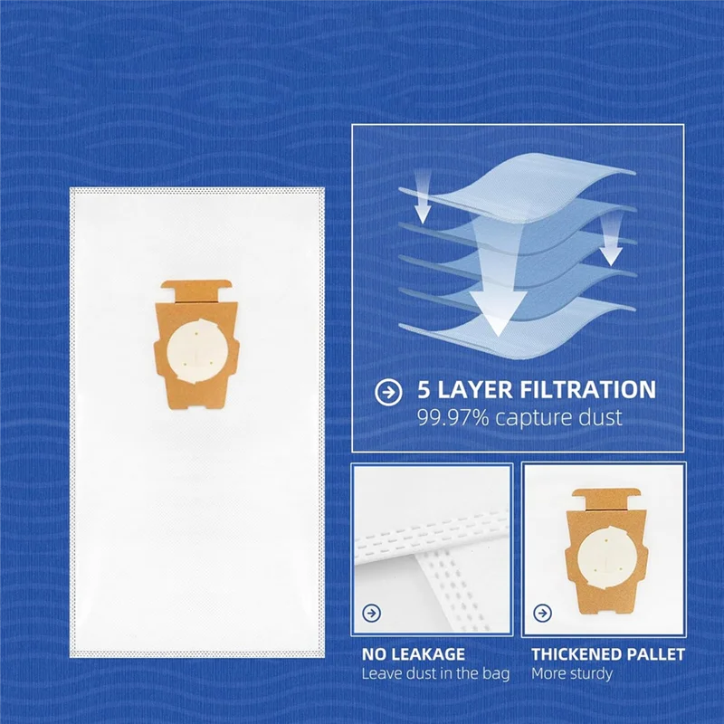 ABLE-Cloth Bags For All Generation& Sentria, 6 Pack 204814 Plus Filter Bags For Vacuum Bags Part 204811 205811