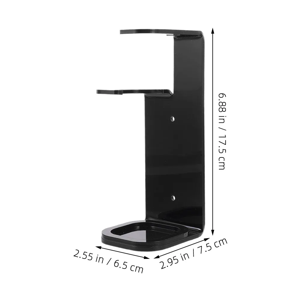 Wall Mounted Acrylic Wand Holder 2 Pack Vertical Display Rack Space Saving Organizer for Home Office