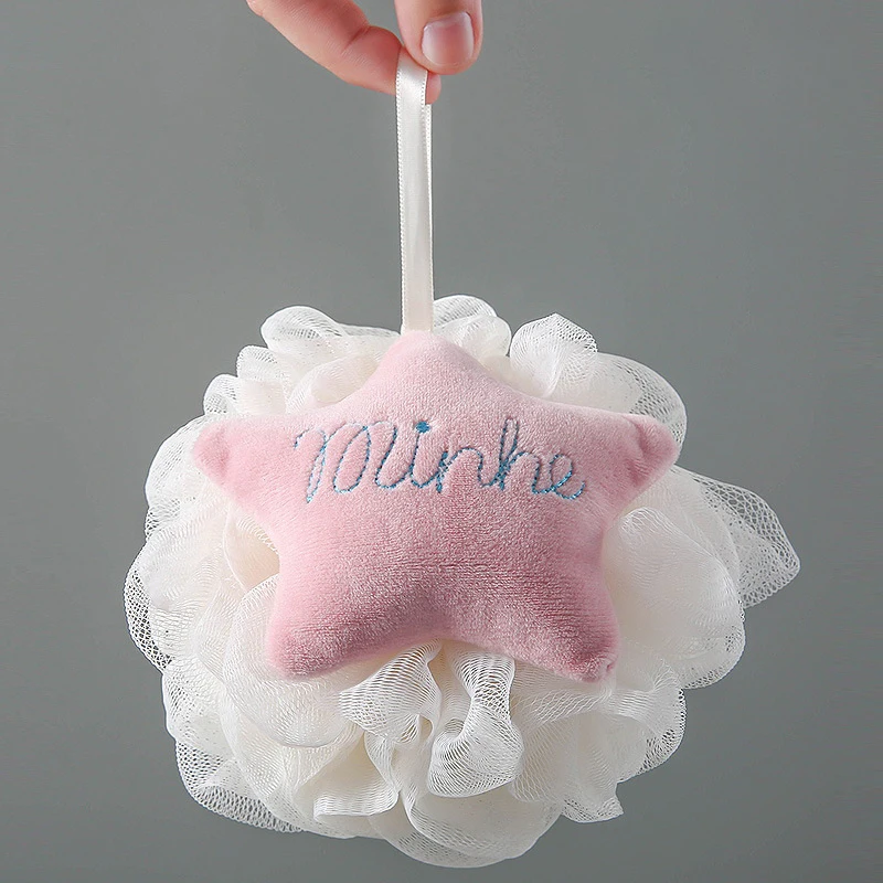 Soft Sponge Bath Ball Shower Rub Bath Shower Wash Body Pot Sponge Scrubber Star Shape Healthy Massage Brush