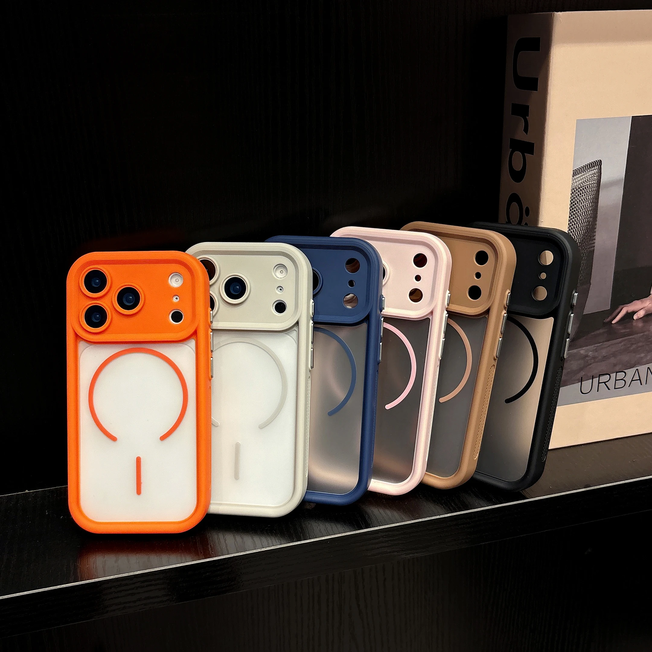 

Back Cover For IPhone 11 12 13 14 15 16 Pro Max 17 Pro Case Angle Eye Magnetic Attraction Acrylic Shockproof Phone Case