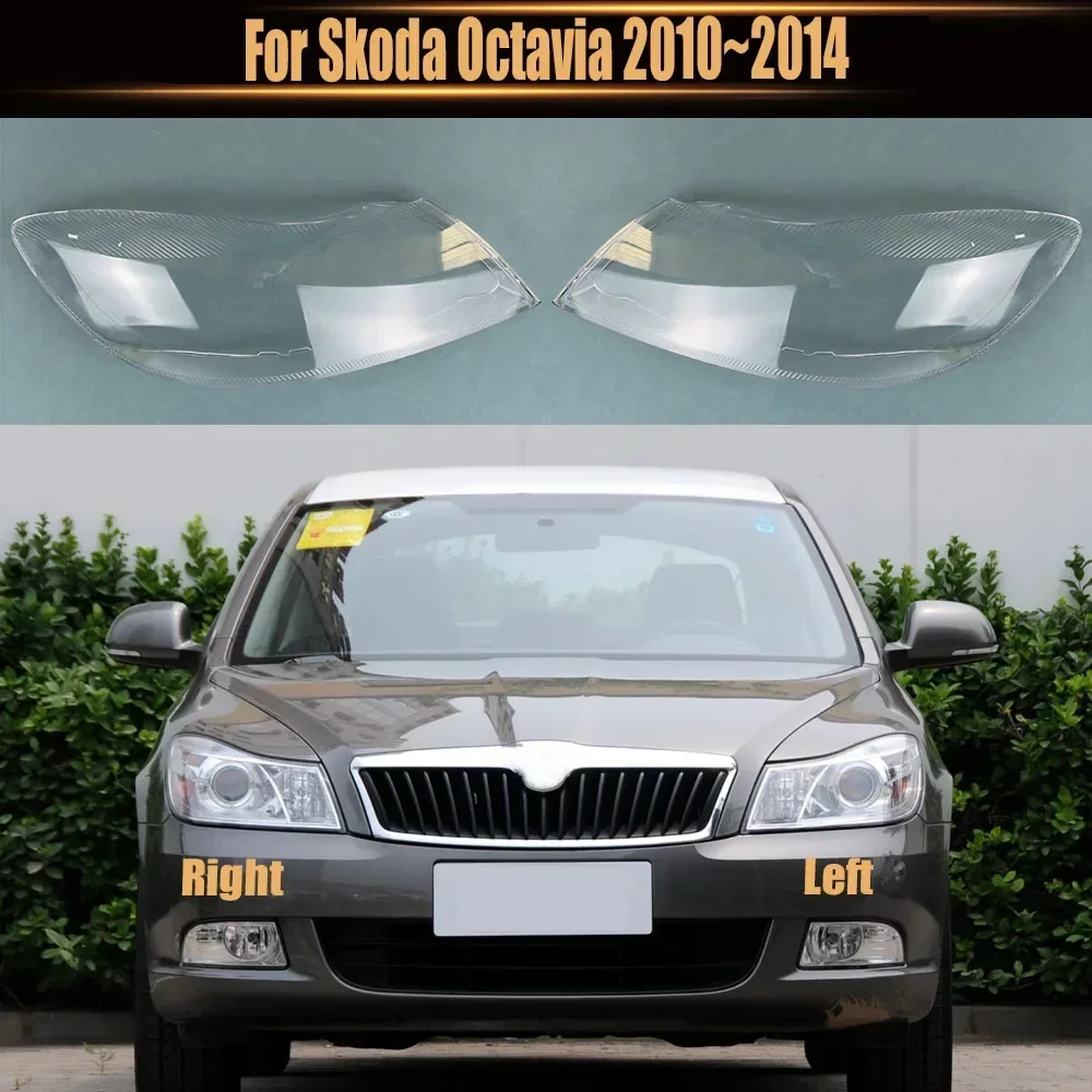 

For Skoda Octavia 2010~2014 Headlamp Cover Headlight Shell Lens Plexiglass Replace Original Lampshade