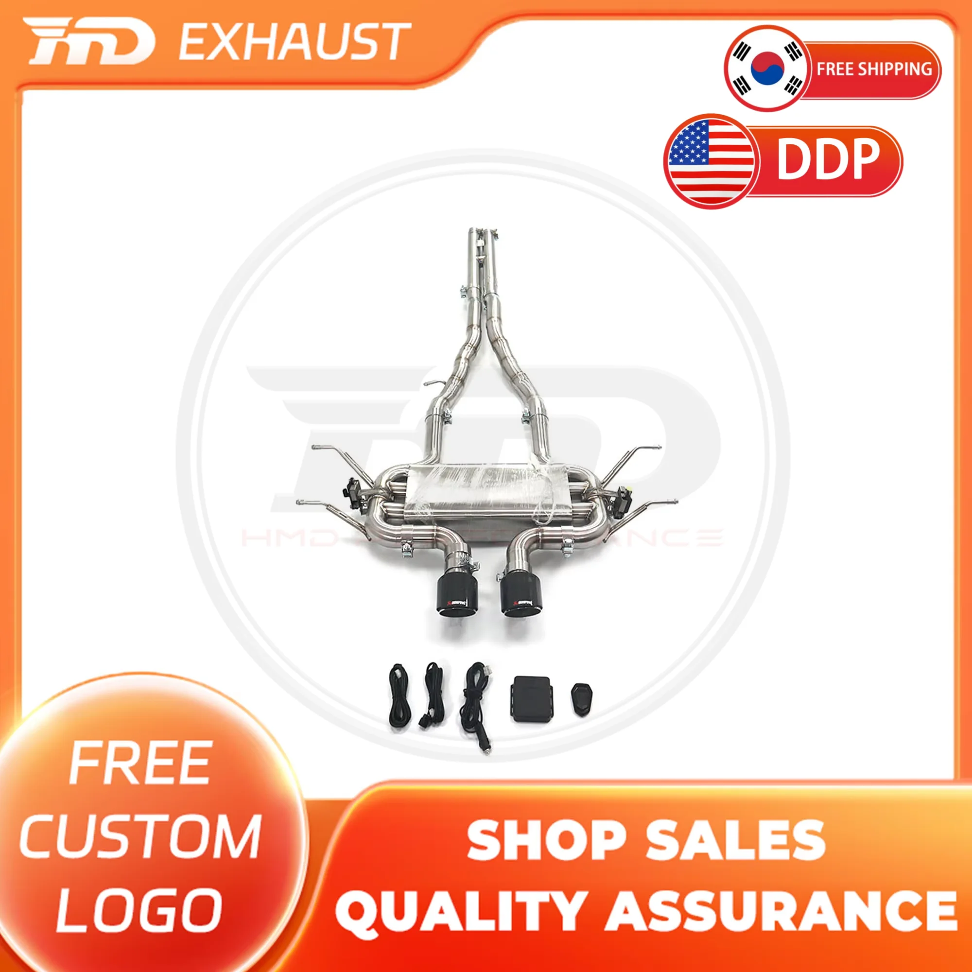 

HMD Hot sale Stainless Steel Exhaust System Catback exhaust for Jaguar F-type 3.0T With Muffler Valves Auto Modification