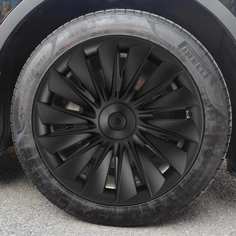 4 pçs 19-Polegada tampa da roda desempenho substituição hub cap automóvel hubcap aro completo capa para tesla modelo y 2020-2024 acessórios