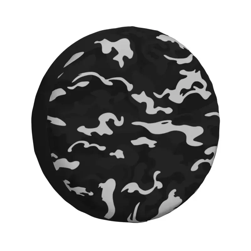 Custom Black Camouflage Military Camo Spare Tire Cover for Jeep Wrangler 4WD 4x4 SUV Car Wheel Protectors 14