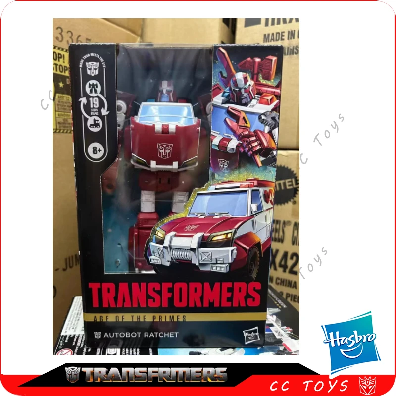 

In Stock Hasbro Transformers Toy Age Of The Primes Aerialbot Autobot Ratchet Models Anime Movie Toys Robots Action Figures