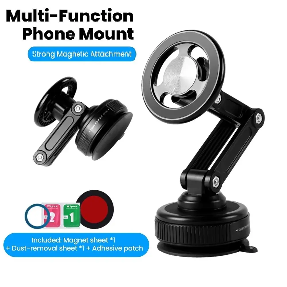 Metall-Magnet-Auto-Handyhalterung, faltbarer magnetischer Armaturenbrett-Handyständer, verstellbare universelle Handyhalterung für das Armaturenbrett