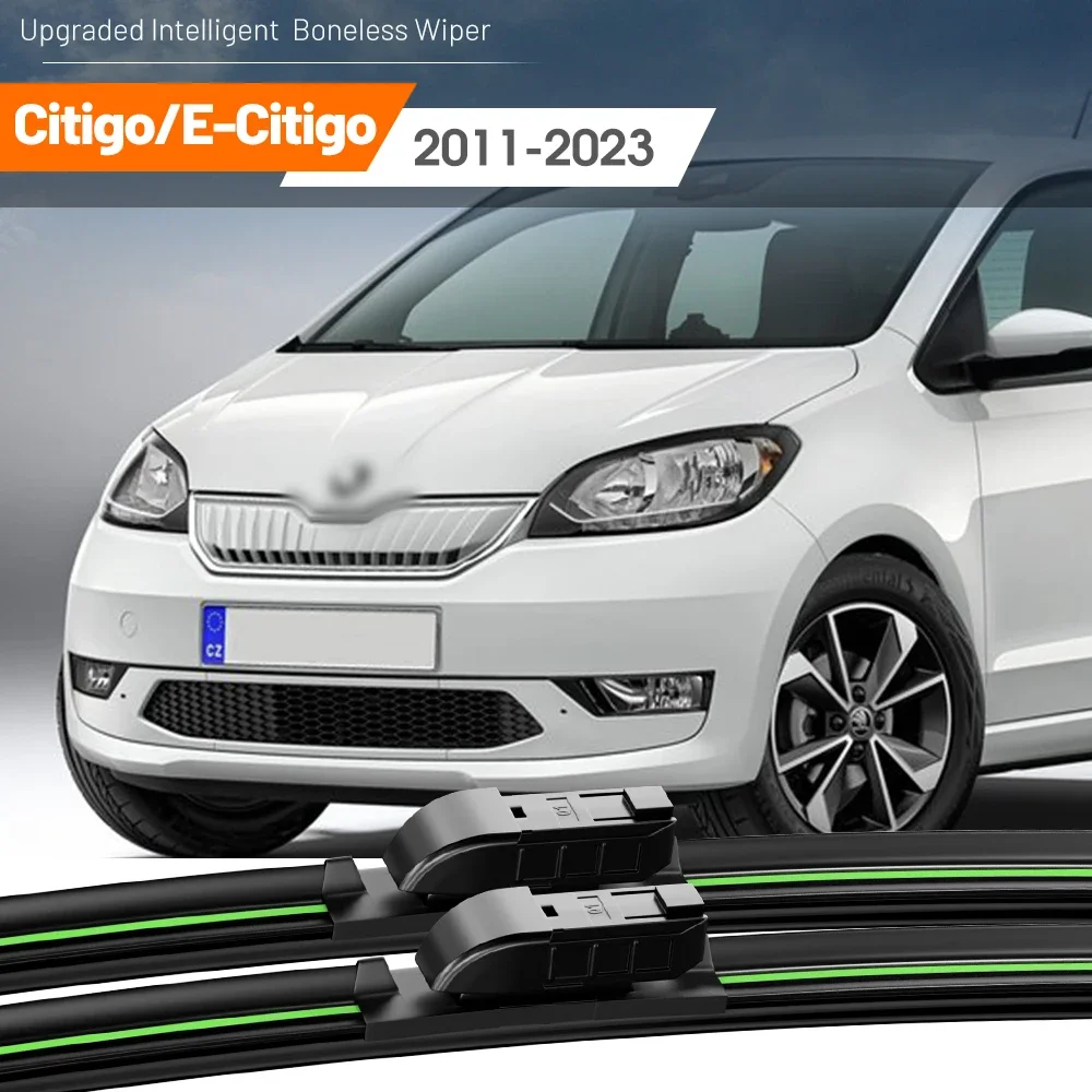 

2x For Skoda Citigo E-Citigo 2011-2023 Front Windshield Wiper Blades 2012 2013 2014 2015 2016 2019 Windscreen Window Accessories