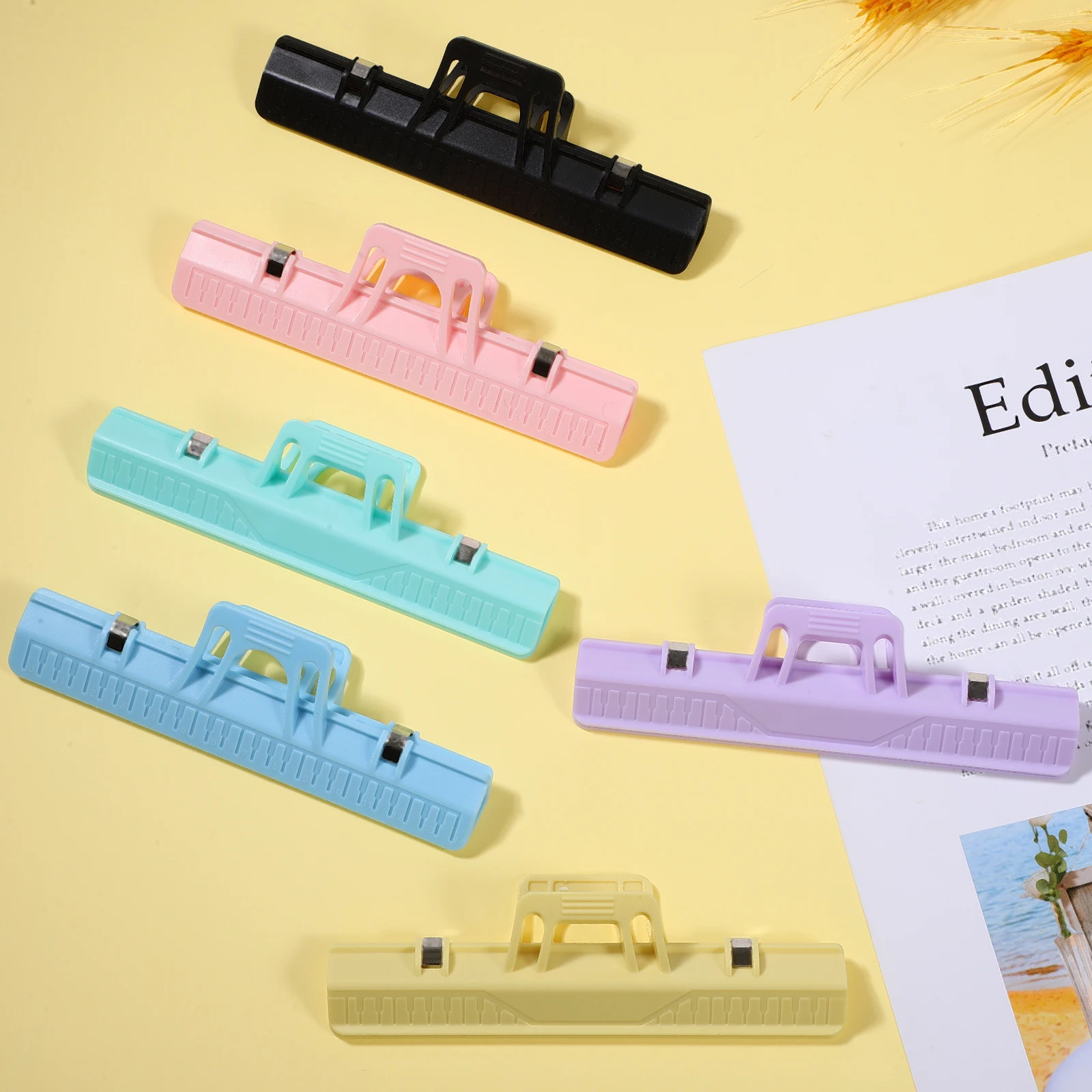 

6 Pcs Sheet Music Clip Book Page Holder Note Clips Paper Piano Binder Multicolor