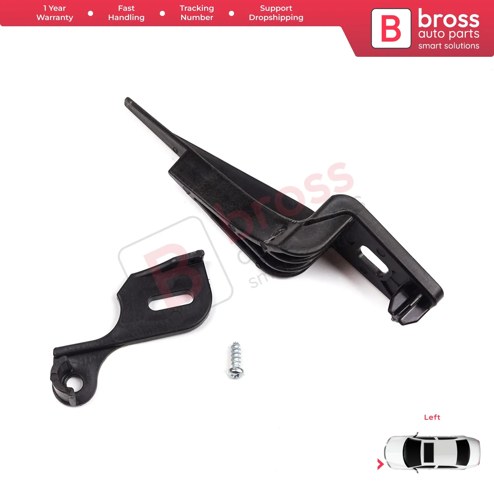 BHL43 Headlight Holder Mount Repair Bracket Tab Set Left Side for Ford Fiesta MK6 CB1 CCN B299 B409 2008-2013 8A6113W030