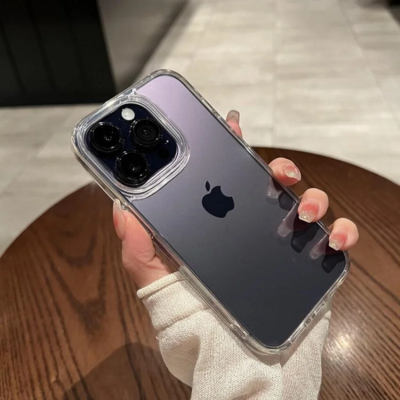 โปร่งใสกันกระแทกอะคริลิคสําหรับiPhone 16 15 14 13 12 Mini 11 Pro XS Max X XR 7 8Plus SEซิลิโคนอ่อนฝาครอบกันชน