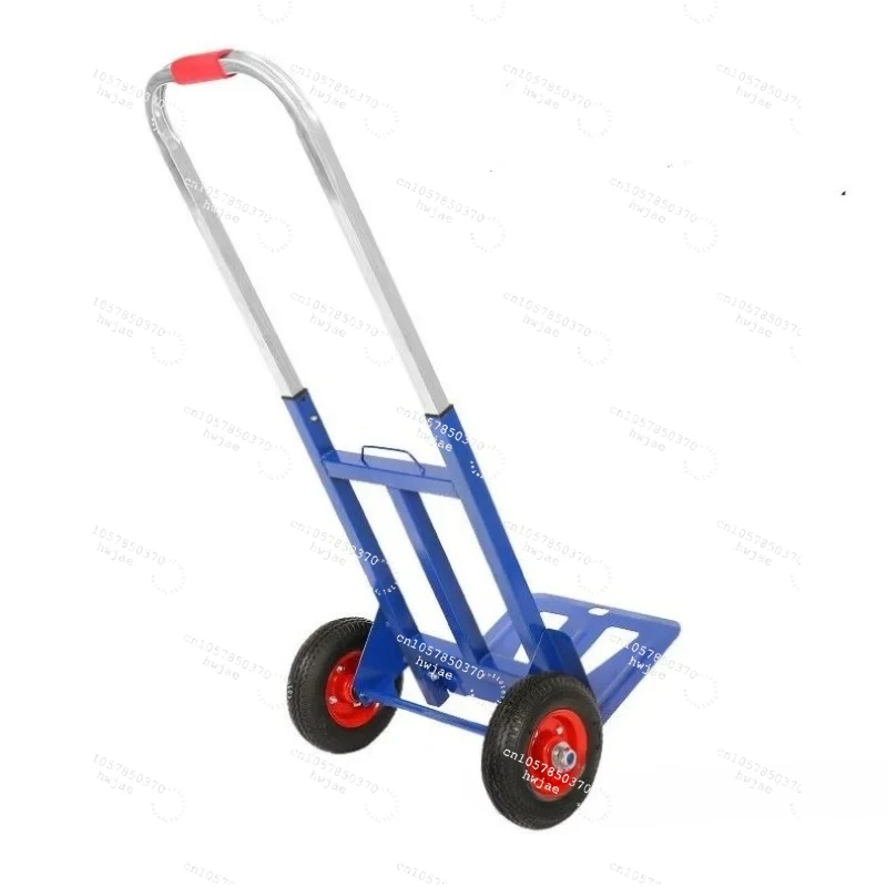 Portable Folding Trolley Small Pulling Hand Cart with Load King Feature for Shopping Luggage & Truck Trailer Use