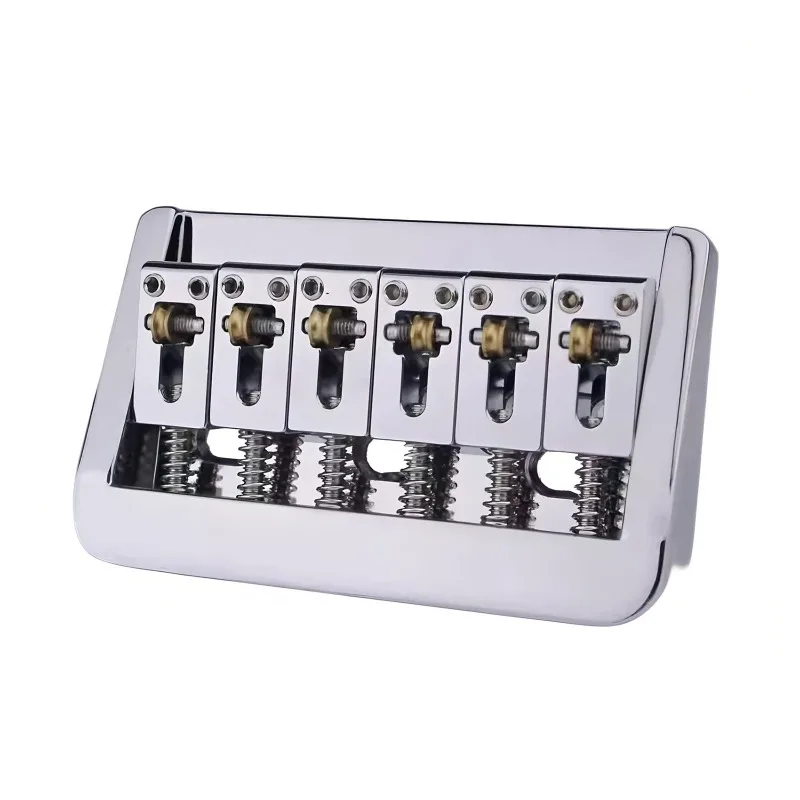 Suitable For Electric Guitar Repair, 6-String Guitar Tremolo Bridge, Adjustable Guitar Bridge with Fixed Steel Saddles