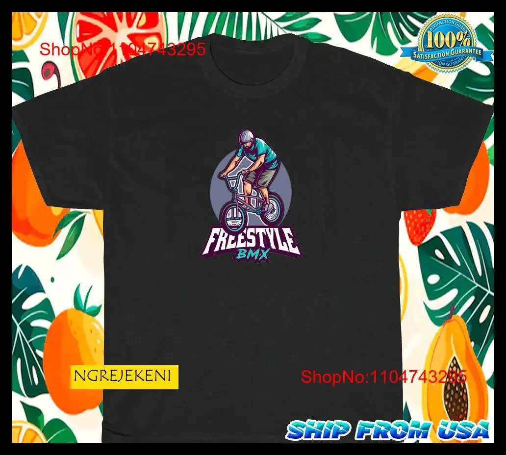 Camiseta divertida americana con logo de Rad Freestyle BMX, talla S 5XL, vintage, lavada, transpirable, ropa de calle ligeramente informal, versátil