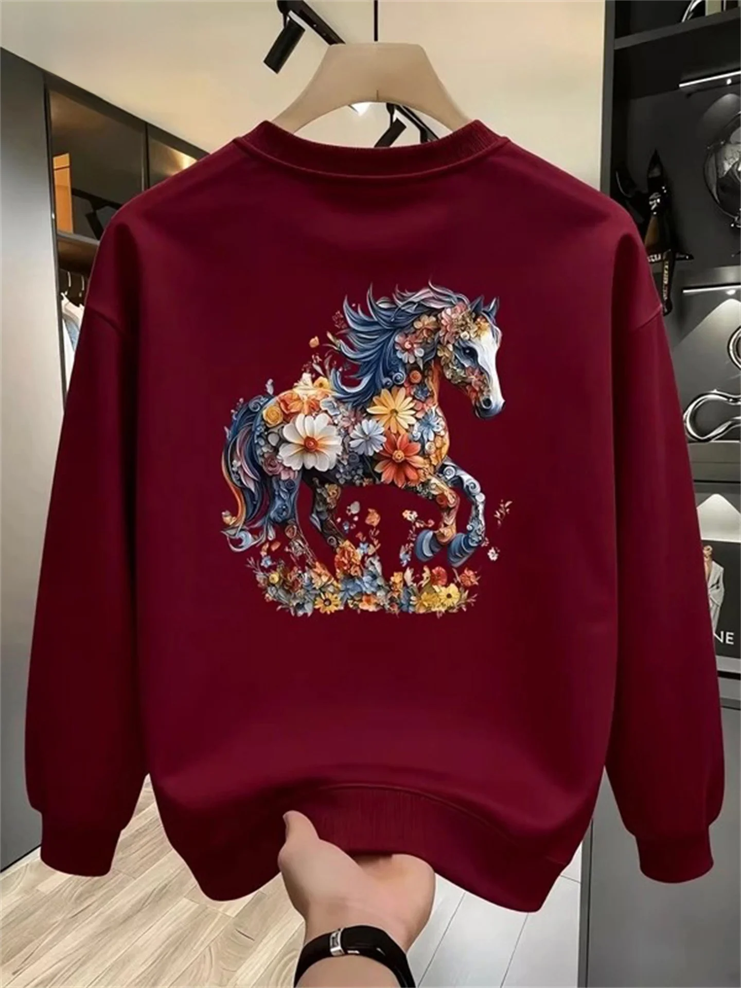 

Красная флисовая толстовка с длинным рукавом для мужчин, деловой стиль, повседневная одежда, весенний тренд, футболка для пар