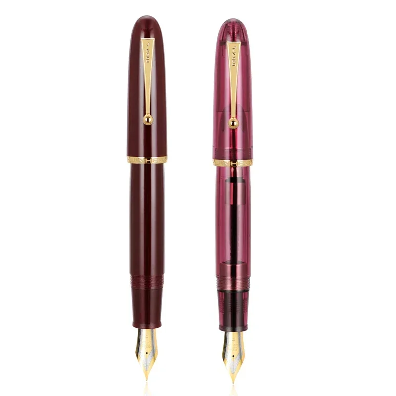 2Pcs Jinhao 9019 Dadao Fountain Pen Acrylic Transparent Spin Pen 40MM Nib Stationery Office School Supplies Writing Gift