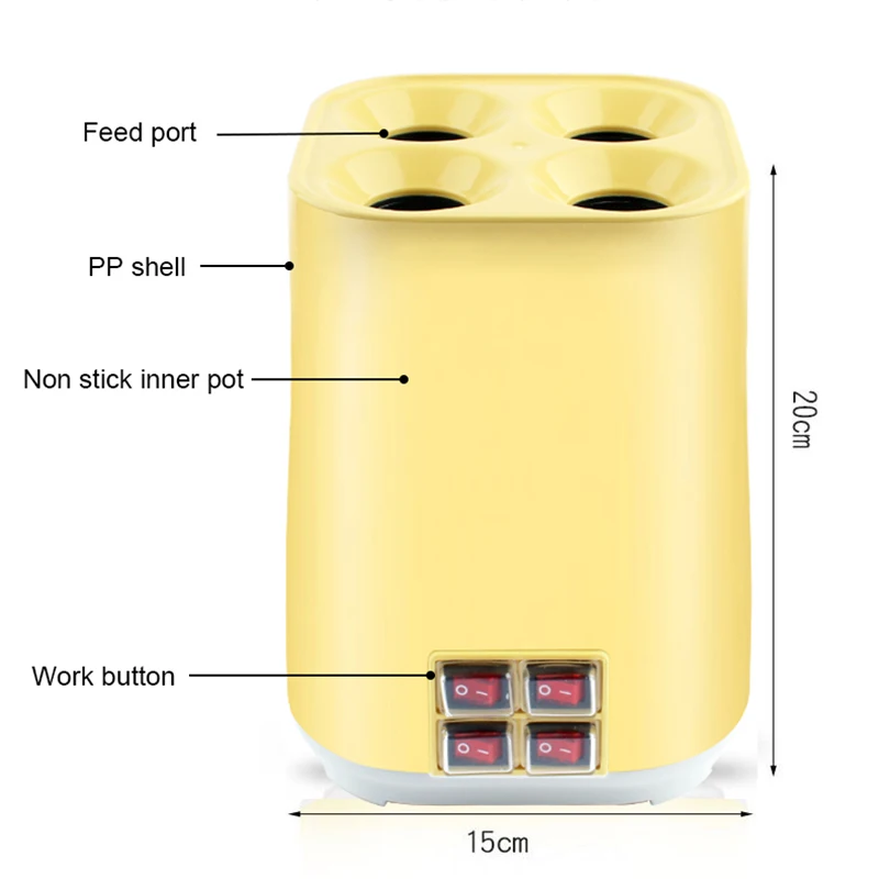 Automatic Rising Electric Egg Roll Maker Roller Cooker 4 Eggs Boiler Cup Roller Fried Sausage Omelette Master Breakfast Machine