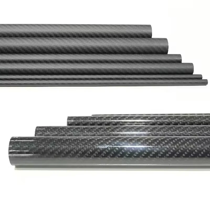 

10/11mm High Modulus 3K Roll Wrapped Carbon Fiber Tube Lightweight High Strength Pool Cue Shaft