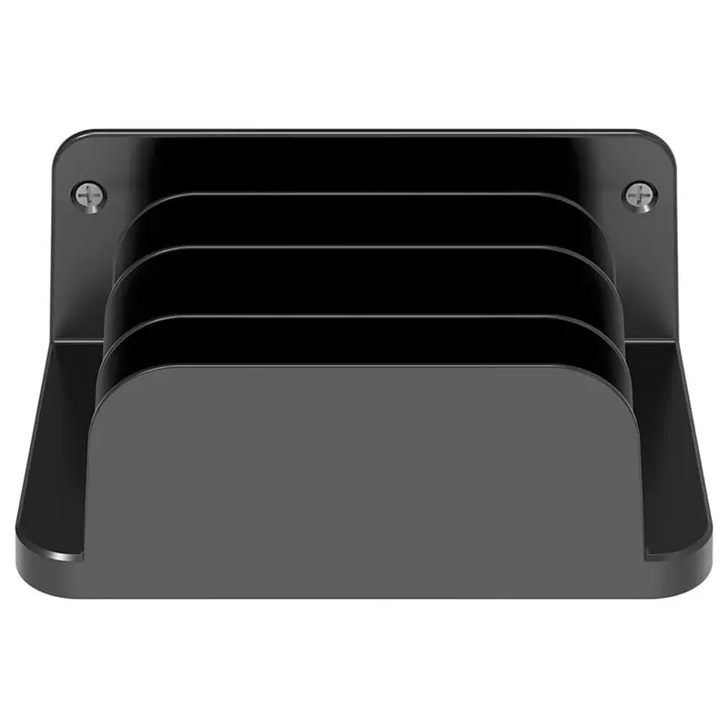 Solid For Tablet/Mobile Phone Wall Mount Storage Charging Stand Vertical Laptop Stand For Tablet Stand Black