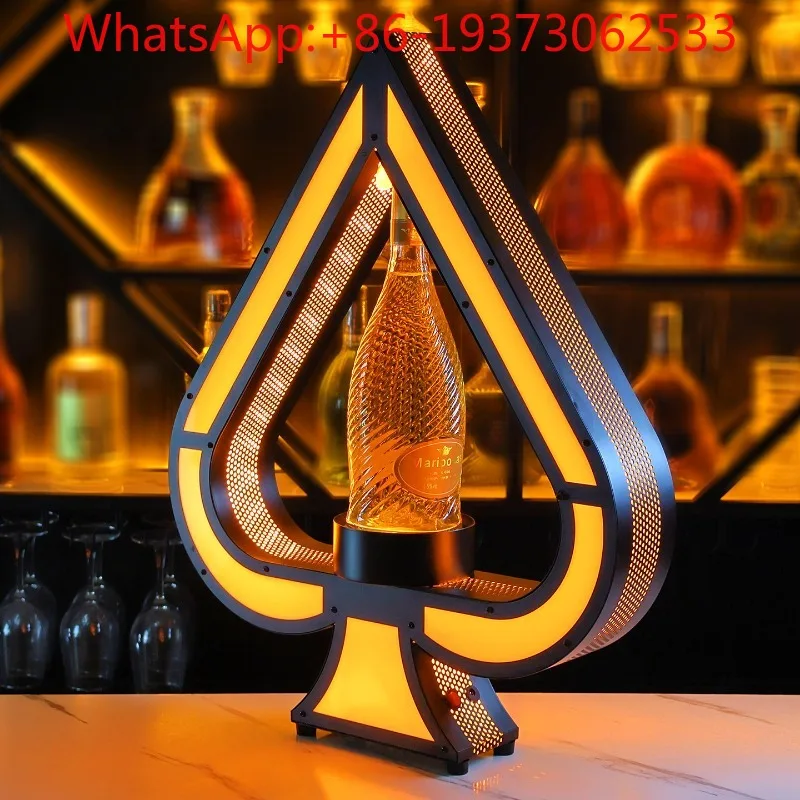 LED Bar Luminous Wine Holder Yegelikou Foreign Wine Display Stand Night Whiskey Creative Wine Holder Base