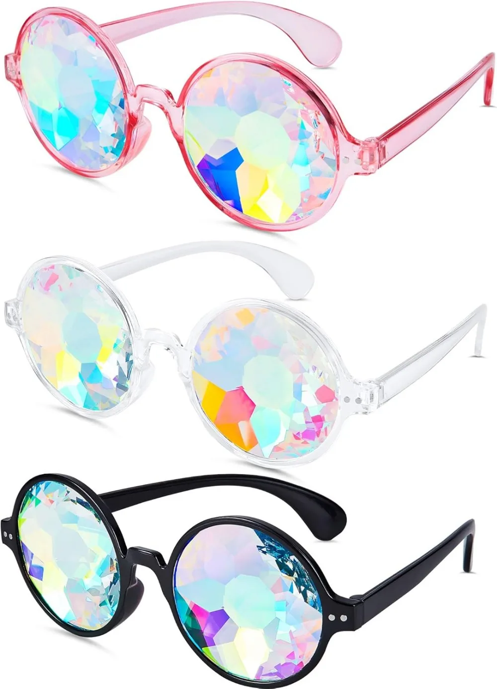 Kaleidoscope Rave Glasses Festivals Goggle Rainbow Sunglass Kaleidoscope Sunglass Prism Refraction Glasses
