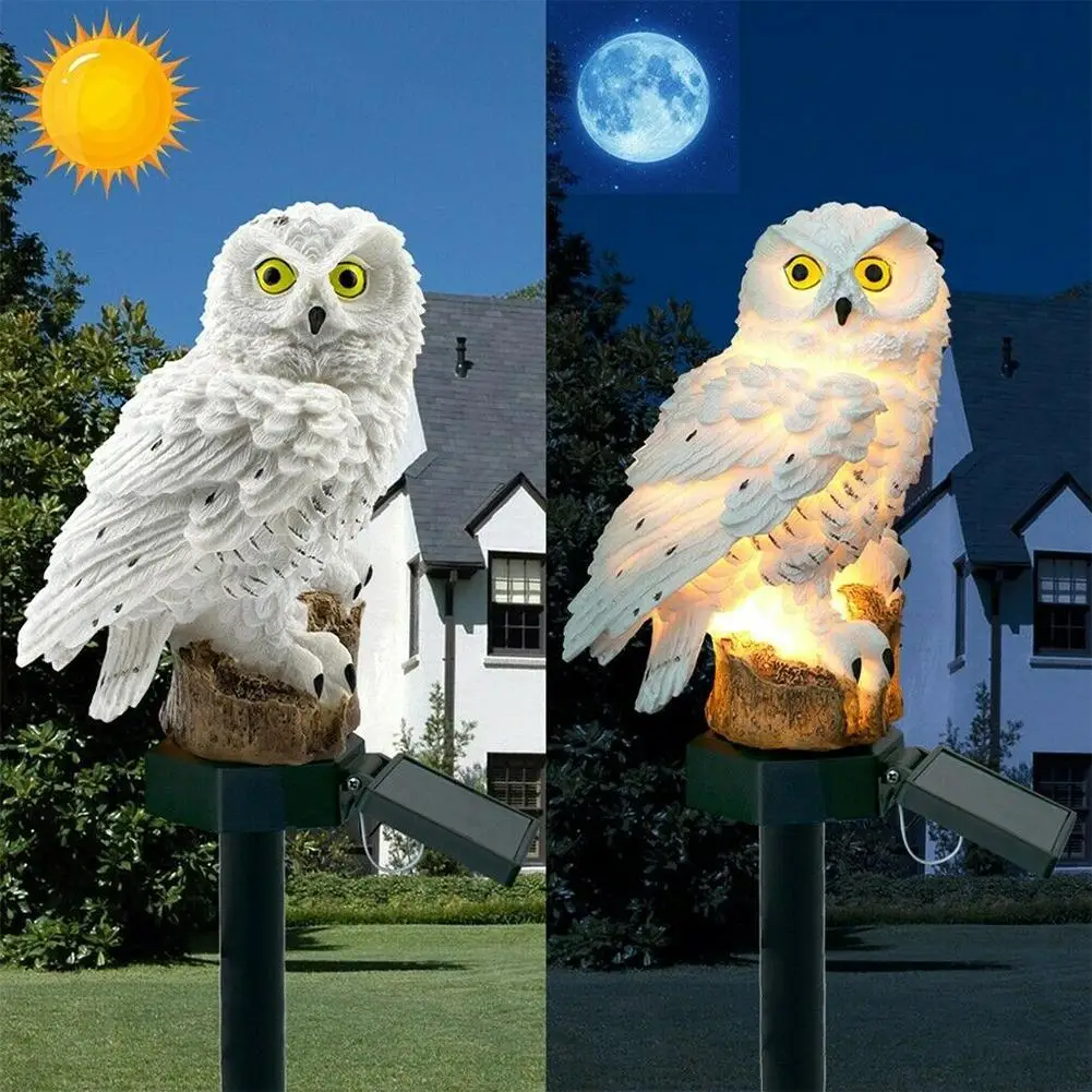 New Solar Lamp Owl Solar Garden Lights Solar Powered Solar Led Light Outdoor Garden Decoration Lamp Waterproof Solar Lights