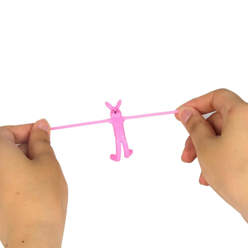 10-30PCS Stretchy Smiling Face Rabbit Toys Fun Pinchable People Stress Relievers for Kids Birthday Party Christmas Carnival Gift