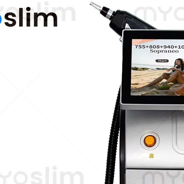 FAC 5000W Four Wavelength Ice Titanium Laser Machine Vertical Black Silver Hair Removal And Picosecond Tattoo Removal Device