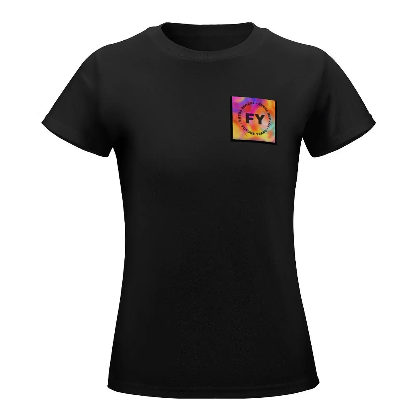 Future Years Square Logo T-Shirt plus size tops oversized Short sleeve tee summer top plain t shirts for Women