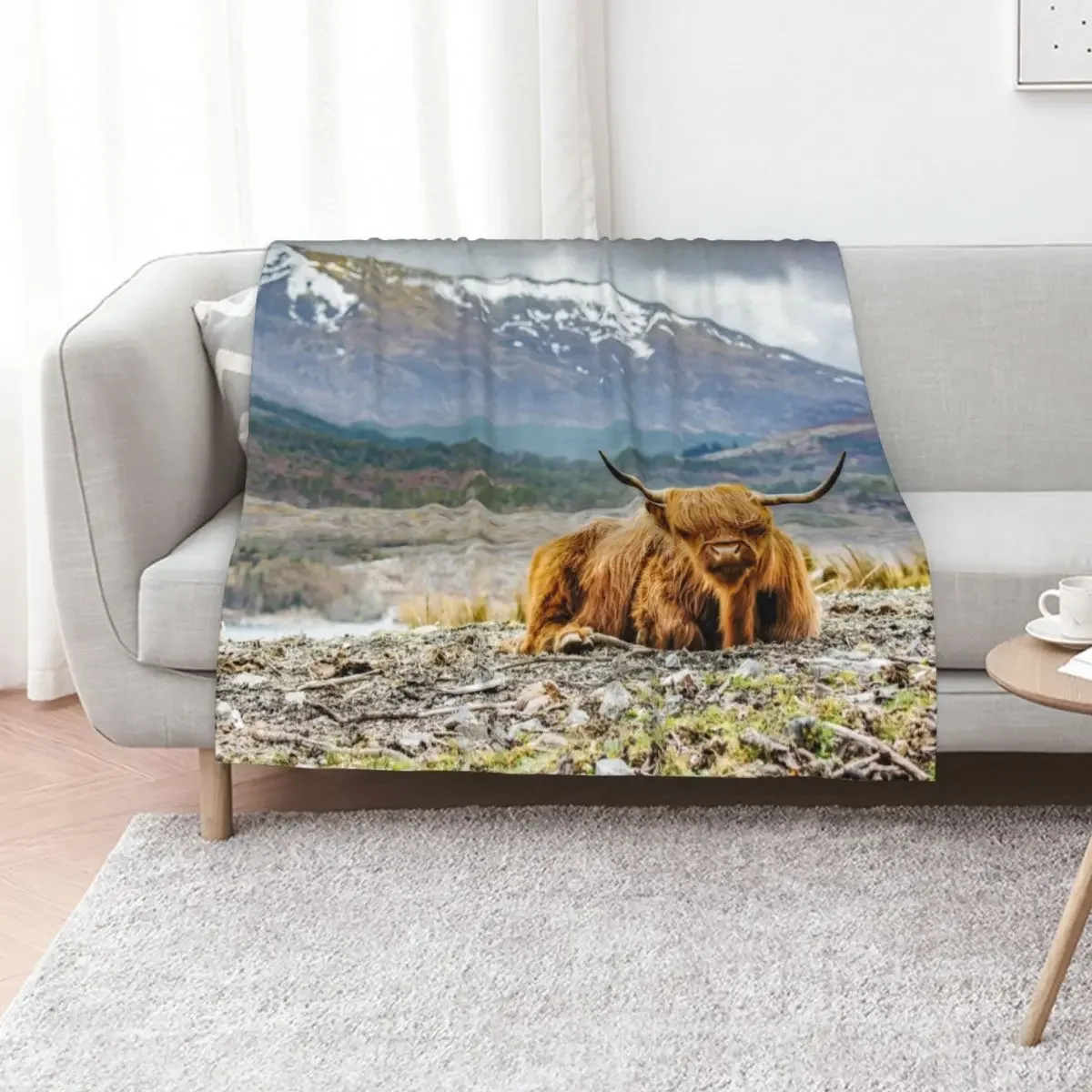 

Hairy Higland Cow - A cute and gift for a Scotland lover Throw Blanket Picnic Bed linens Bed For Baby Blankets