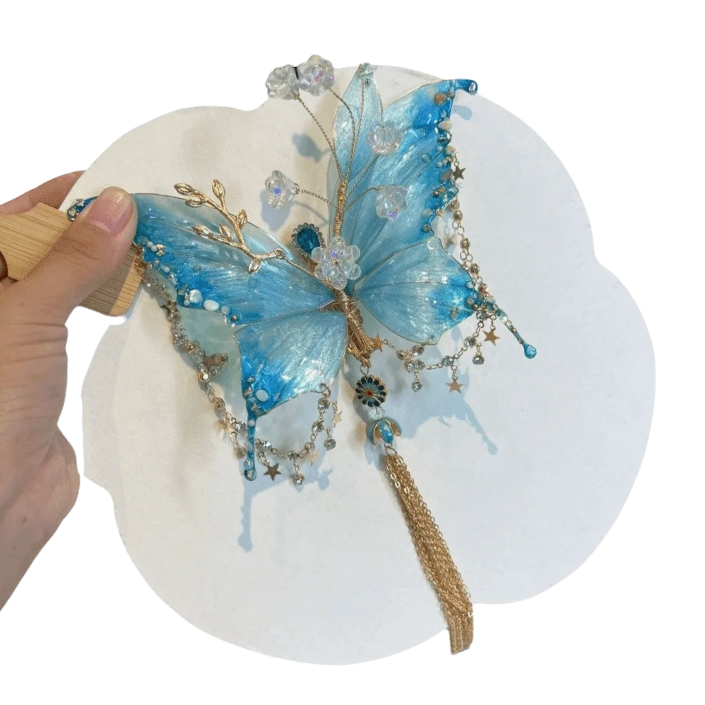 Sweet Fairy Wing Hair Clips Handmade Colorful Butterfly Hair Claw Tassel Hair Clip Butterfly Tassel Hair Clip Girls Accessories
