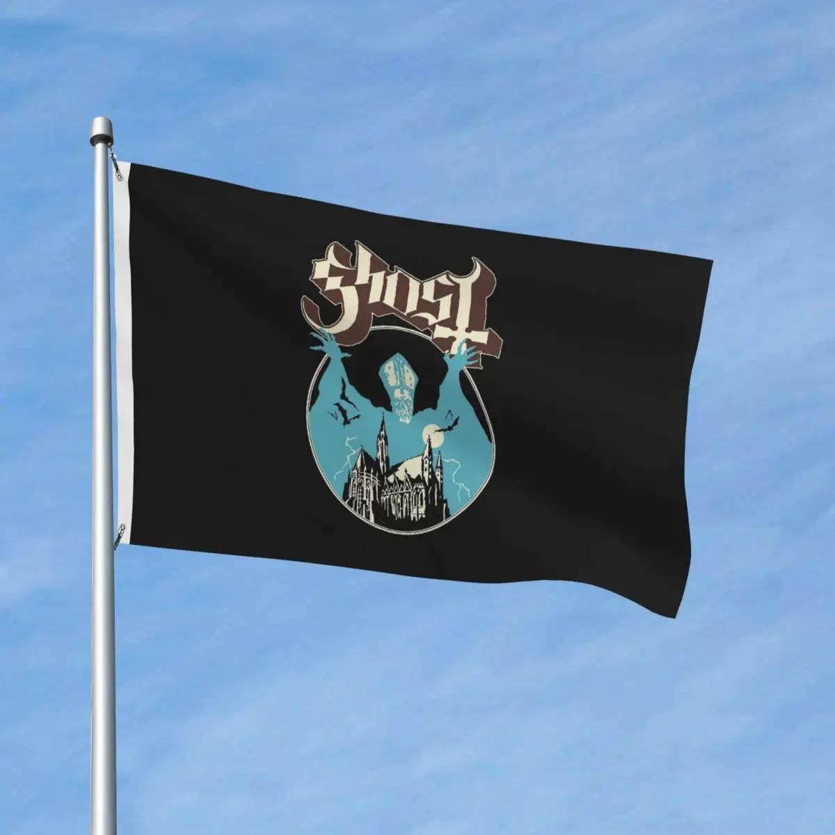 Ghost Band Flag Indoor Outdoor Banner 2 Grommets Die Music Decoration Double Sided 2x3 3x5 4x6 5x8 FT Flags