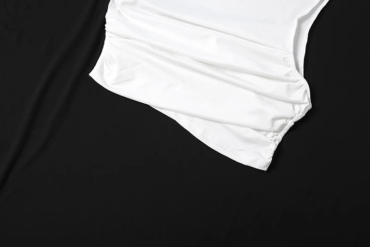Weird Puss Trend Ruched 2-teiliges Set Damen Sexy Hottie Rollkragen-Crop-Top + Pfirsichfarbener Hüftrock Modische Schicke Street-Club-Anzüge – Detail 9