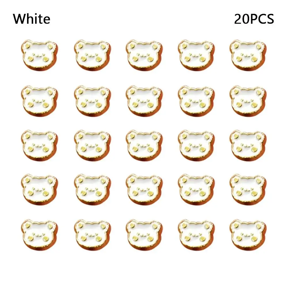 20pcs High Quality 6.5mm Bear Head Buttons Metal Mini Coat Buckle Handmade DIY Buckles Accessories DIY Clothes Accessories