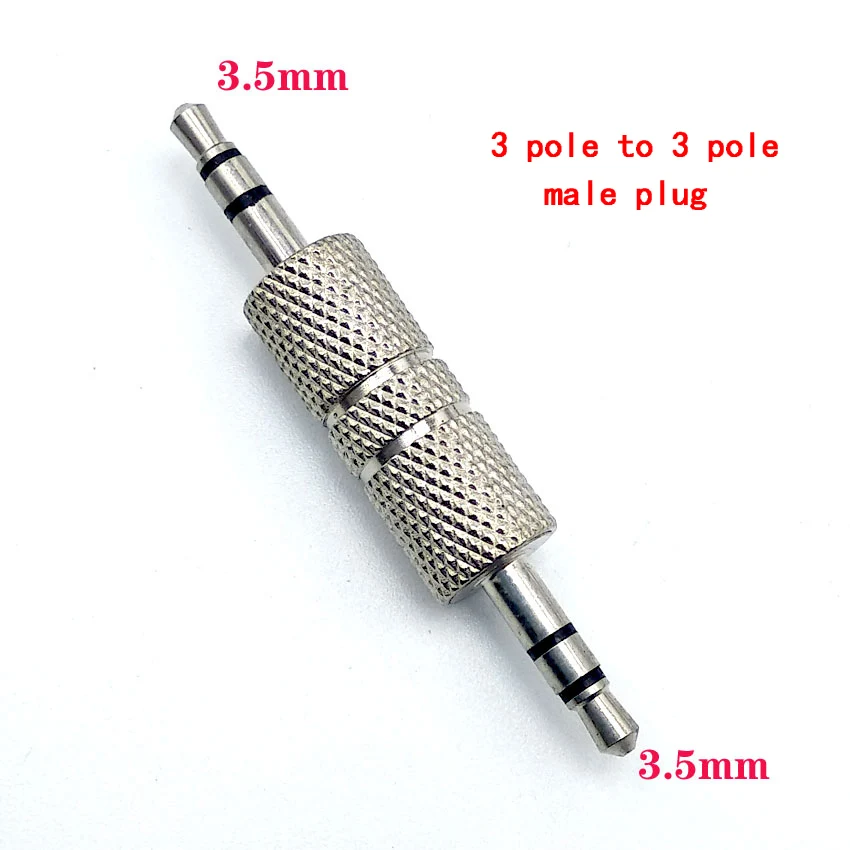 2PCS 2.5 Mm Male To 3.5 Mm Mono / Stereo  Female Audio Stereo Adapter Plug Converter Headphone Jack With cable extension cable