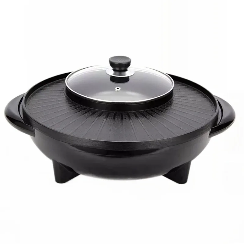 Integrated pot, sun and  pot, household non-stick pan, frying, baking and rinsing integrated electric
