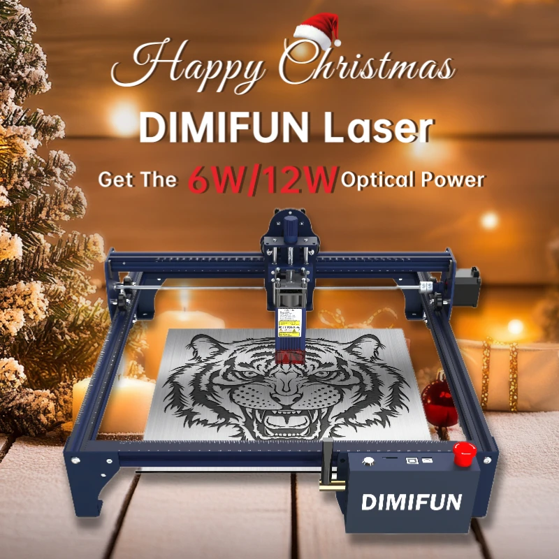 

DIMIFUN 6W/12W DIY CNC Engraving Laser Printer with Wi-Fi USB Control for Holiday Gift Giving and Customer Creations