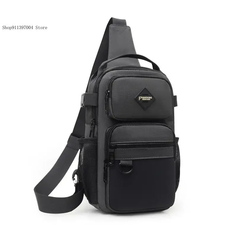 Business and Leisure Multifunctional Simple Commuting Single Shoulder Crossbody Messenger Bag for Men