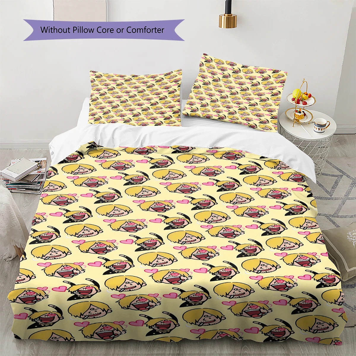 One Piece Sanji Duvet Cover Soft Cozy, Kids Bedding Gift Set, Size Different Sizes -HE109
