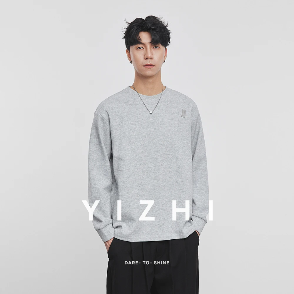 

Fashion Men's Japanese Retro Round Neck Sweater 2025 Autumn New Loose Casual Men's Long Sleeve Bottoming Shirt Top Pullover
