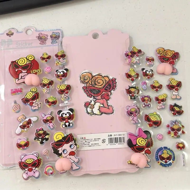 Cartoon Hysteric Mini Two In Stock Items Pinch Music Stickers Anime Peripheral Diy Phone Case Toy Holiday Gift for Friends